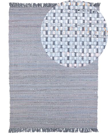 Vloerkleed BESNI Grijs 160 x 230 cm Katoen