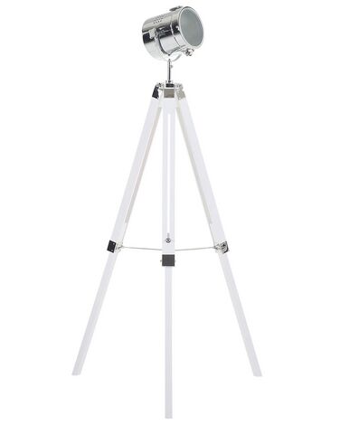 Staande lamp ALZETTE Dennenhout Wit