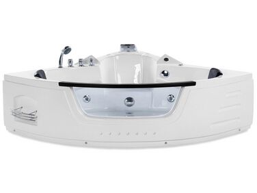 Corner Hot Tub with LED MARTINICA 2140 x 1550 mm White