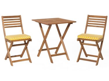 Ensemble bistrot avec coussins FIJI Acacia Jaune
