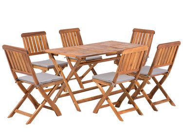Tuinset 6-zits CENTO met kussens Acaciahout Bruin