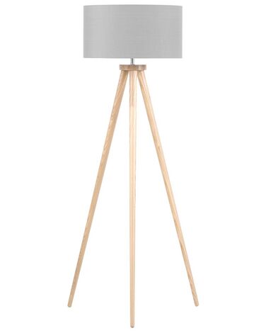 Staande lamp NITRA Eikenhout Grijs