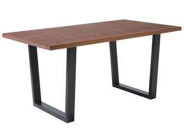 Table de repas AUSTIN Noyer foncé 160 cm 90 cm