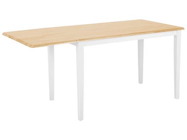 Table de salle à manger extensible LOUISIANA Marron clair 120/160 cm 75 cm Bois