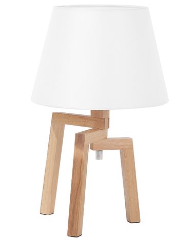 Tafellamp NALON Eikenhout Bruin/wit