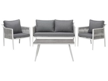 Loungeset met tafel 4-zits LATINA Metaal Grijs