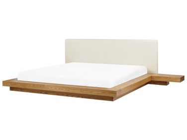Waterbed Kunstleer ZEN 180 x 200 cm Natuurlijk essenhout