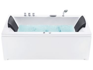 Hoek bubbelbad met LED VARADERO rechtszijdig 183 x 90 cm Wit