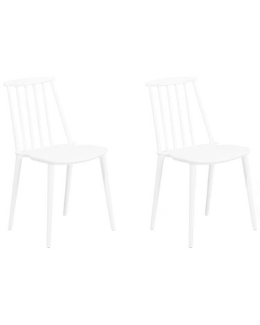 Set of 2 Dining Chairs VENTNOR White