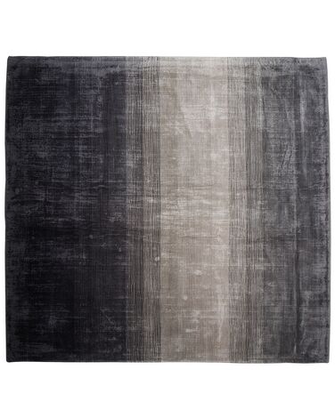 Rug ERCIS Black 200 x 200 cm Viscose