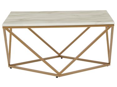 Table basse MALIBU Marbre/doré