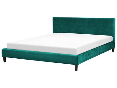 Bed Velvet FITOU 180 x 200 cm (EU Super King) Dark Green