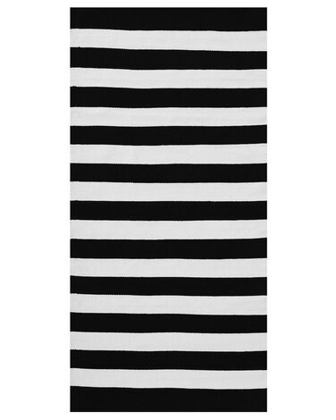 Tapis d'extérieur TAVAS Noir/blanc 80 x 150 cm