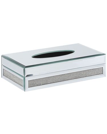 Tissuehouder CHARLY Glas Zilver