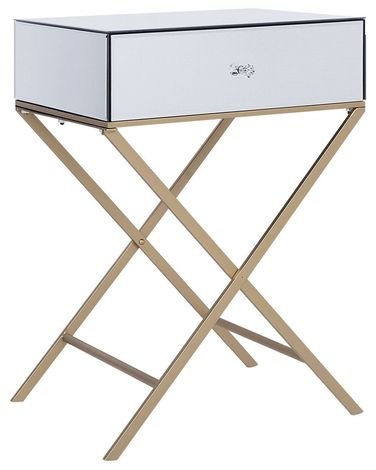 Table d'appoint VIVY Verre Miroir argenté