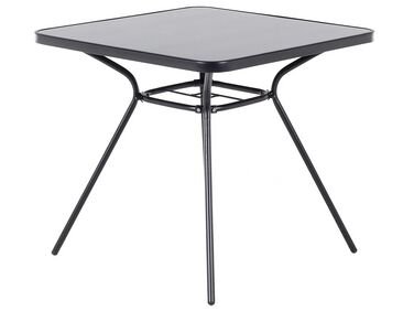 Table bistrot LIVO 80 cm 80 cm Verre Noir