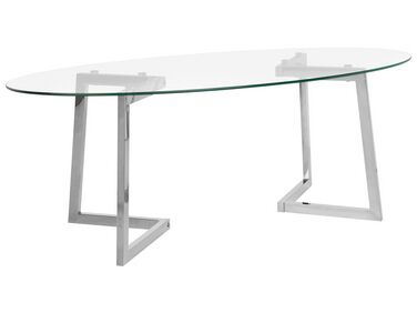 Table basse FRESNO Verre Argenté