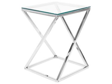 Table d'appoint BEVERLY Verre Argenté