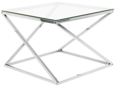 Table basse BEVERLY Verre Argenté