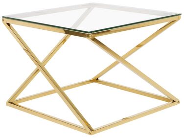 Table basse BEVERLY Verre Doré