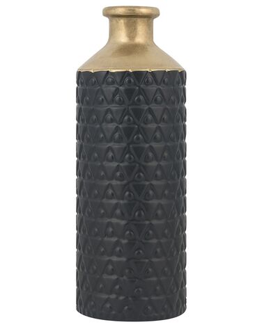 Decorative Vase ARSIN Stoneware 39 cm Black