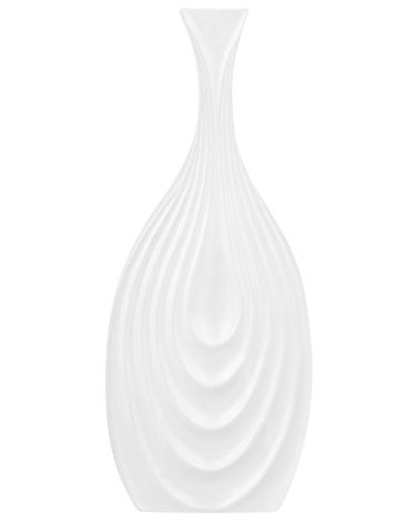 Vase décoratif THAPSUS Céramique 39 cm Blanc