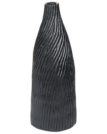 Decorative Vase FLORENTIA Ceramic 50 cm Black