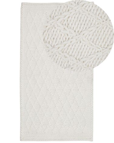 Tapis ERZIN Blanc cassé 80 x 150 cm Laine