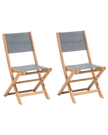 Set van 2 tuinstoelen CESANA Acaciahout Lichtbruin