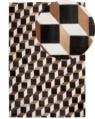 Vloerkleed ALPKOY Bruin 140 x 200 cm Leer