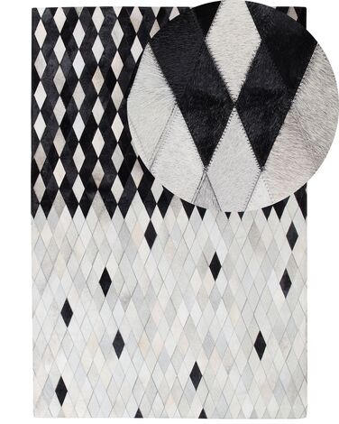 Tapis MALDAN Noir 140 x 200 cm Cuir