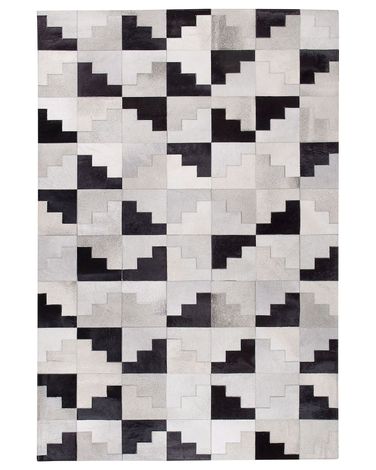 Vloerkleed EFIRLI Grijs 160 x 230 cm Leer