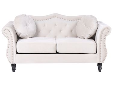 Sofa 2 Seater SKIEN Velvet Light Beige