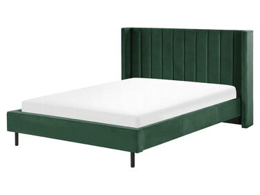 Bed Velvet VILLETTE 160 x 200 cm (EU King Size) Dark Green