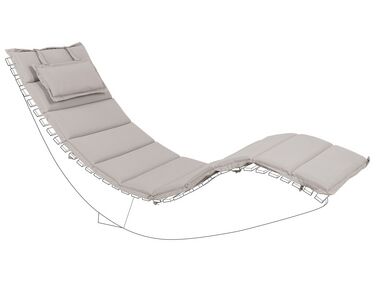 Sun Lounger Pad Cushion BRESCIA Taupe