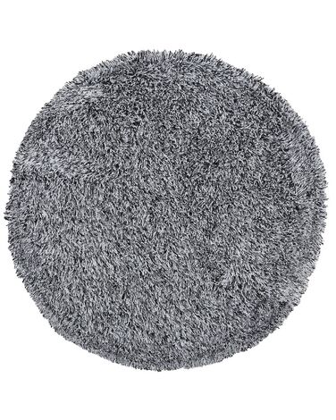 Hoogpoligvloerkleed CIDE Zwart/wit ø 140 cm