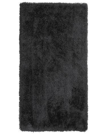 Hoogpoligvloerkleed CIDE Zwart 80 x 150 cm