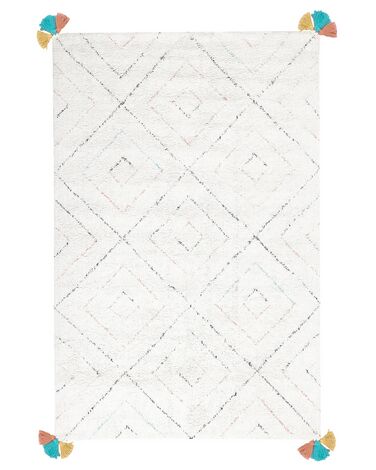 Tapis KARTAL Blanc 140 x 200 cm Coton