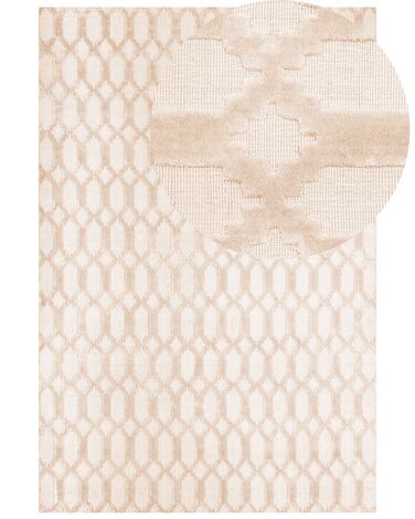 Rug CIZRE Beige 160 x 230 cm Viscose