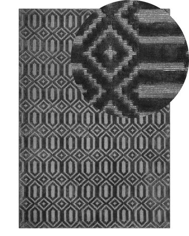 Vloerkleed ADATEPE Donkergrijs 140 x 200 cm Viscose