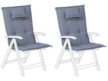 Set of 2 Back/Seat Cushions JAVA/AMANTEA 50 x 70 cm Blue