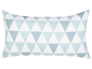 Tuinkussen TRIFOS geometrisch patroon 40 x 70 cm Blauw
