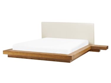 Waterbed Kunstleer ZEN 160 x 200 cm Natuurlijk essenhout