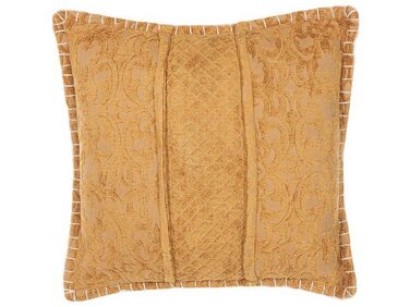 Sierkussen KAVALAM 45 x 45 cm Mosterdgeel effen