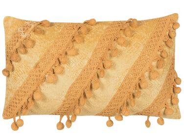 Sierkussen AYROOR 30 x 50 cm Mosterdgeel geometrisch patroon
