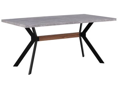Table de repas BENSON Effet béton gris 160 cm 90 cm