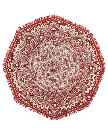 Tapis MEZITILI Rouge ø 120 cm Coton