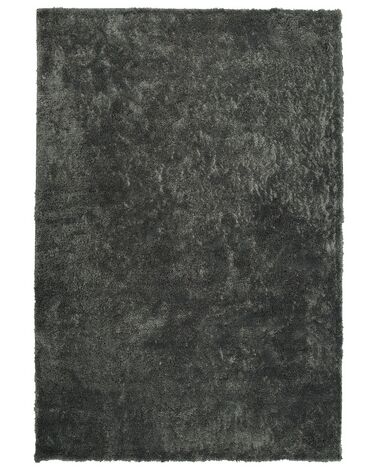Tapis à poils longs EVREN Gris foncé 140 x 200 cm