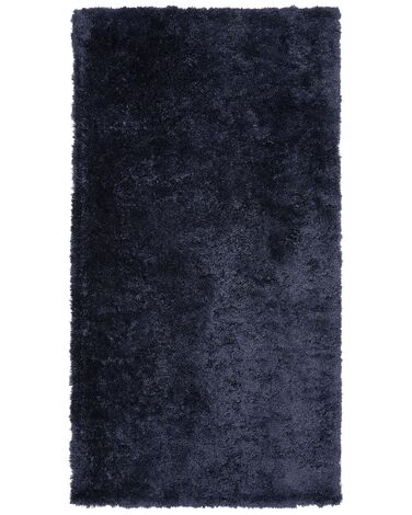 Hoogpoligvloerkleed EVREN Donkerblauw 80 x 150 cm