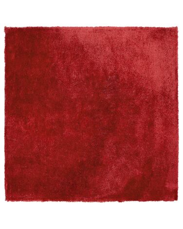 Tapis à poils longs EVREN Rouge 200 x 200 cm